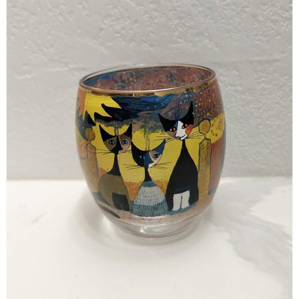 Goebel Rosina Wachtmeister Cat Glass Cup Germany